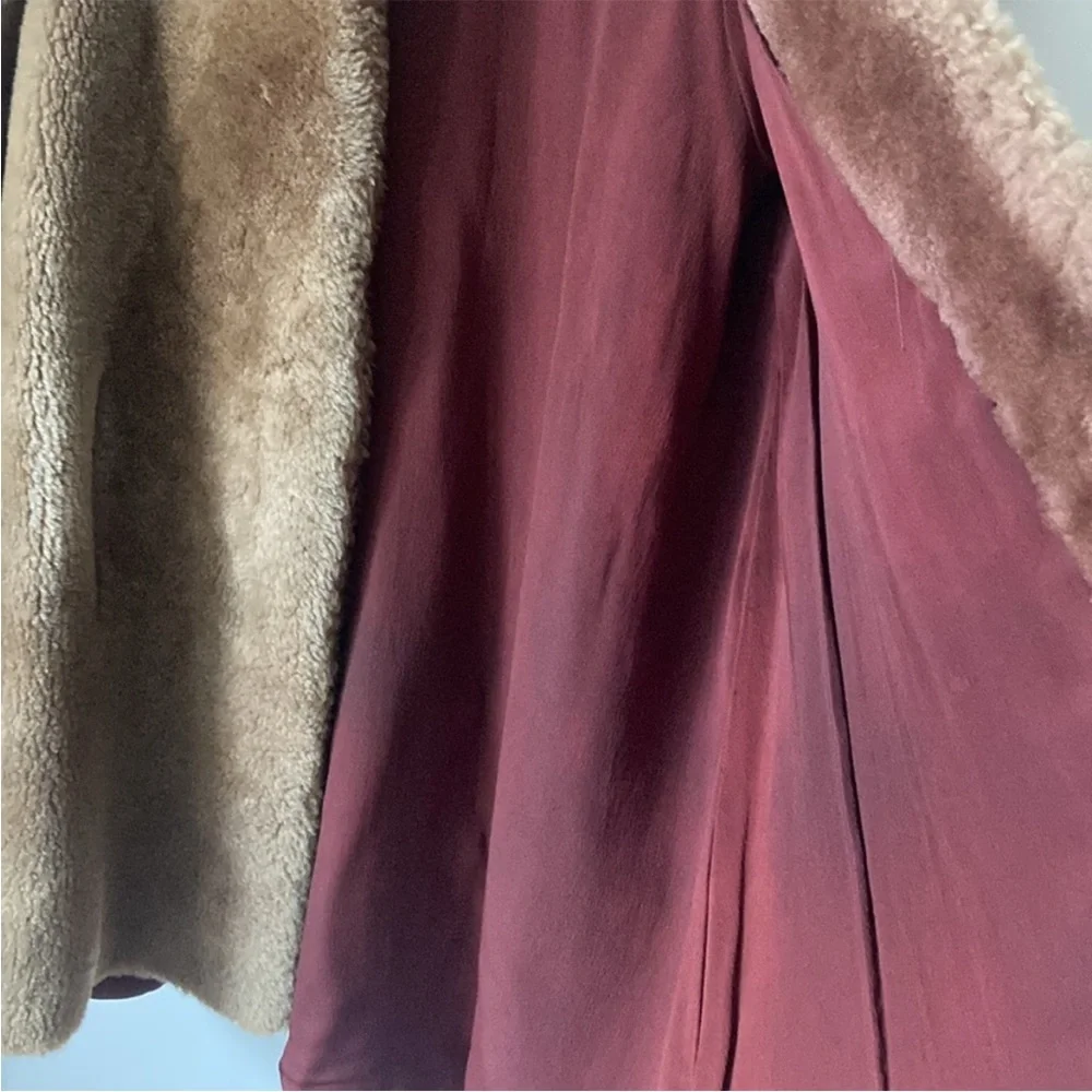 Women's Tan Faux Fur Coat - Picture 8 of 11